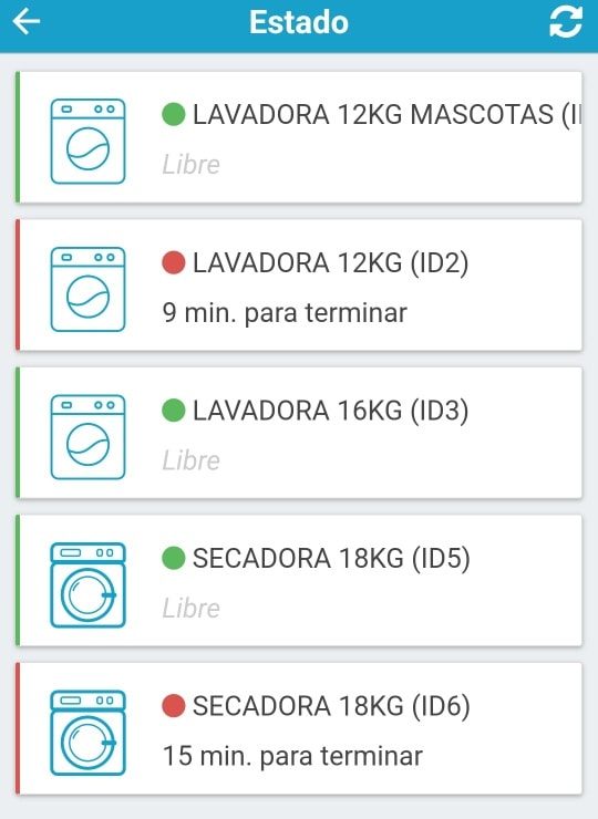 Estado de lavadoras La Colada del Canal